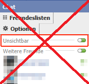 Freundesliste "Unsichtbar" im Facebook Chat